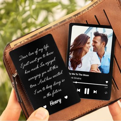 Dear Love Of My Life I Just Want You To Know How Much - Personalized Wallet Card - MC18