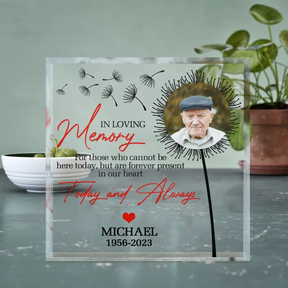 For Those Who Can Not Be Here - Personalized Acrylic Plaque, In Loving Memory, Memorial Gift for Loss of Loved One - AP24