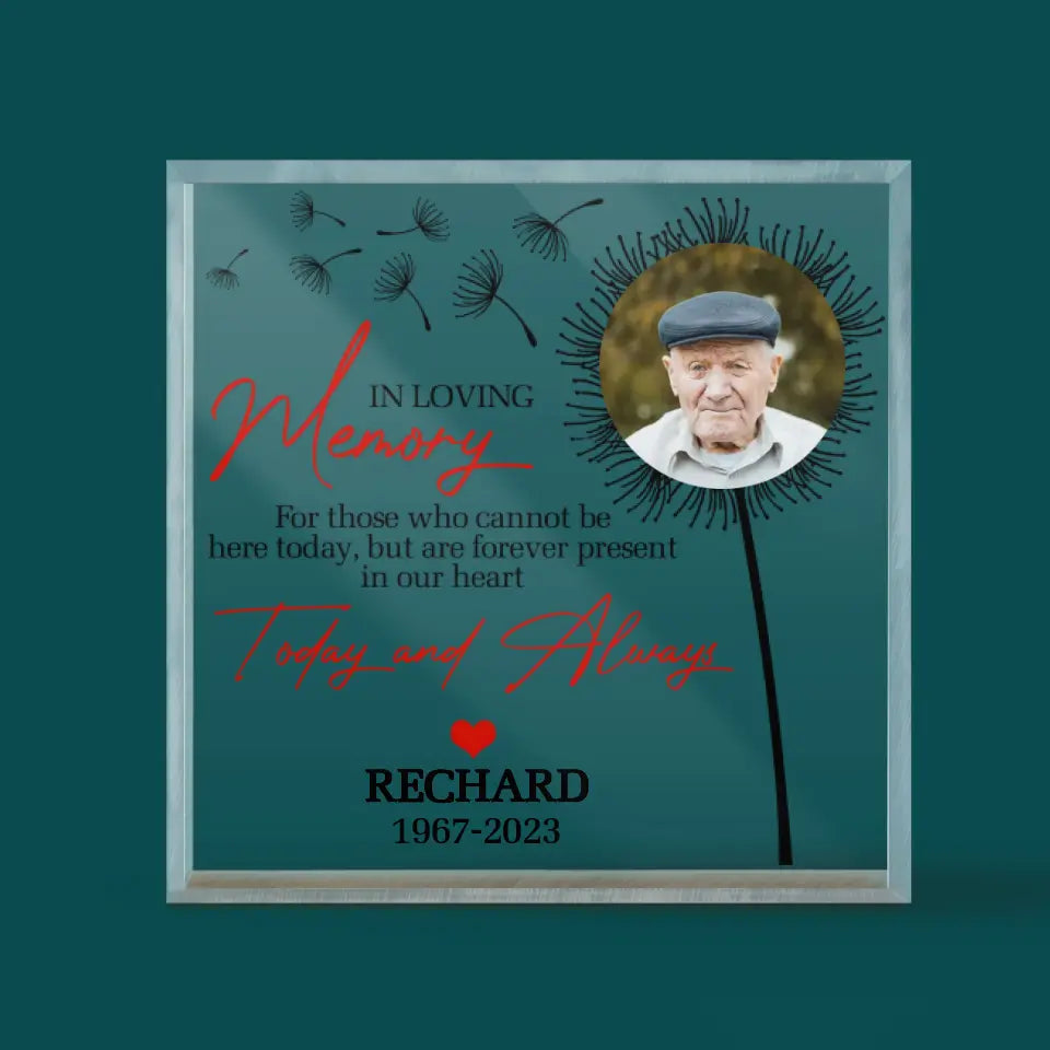 For Those Who Can Not Be Here - Personalized Acrylic Plaque, In Loving Memory, Memorial Gift for Loss of Loved One - AP24