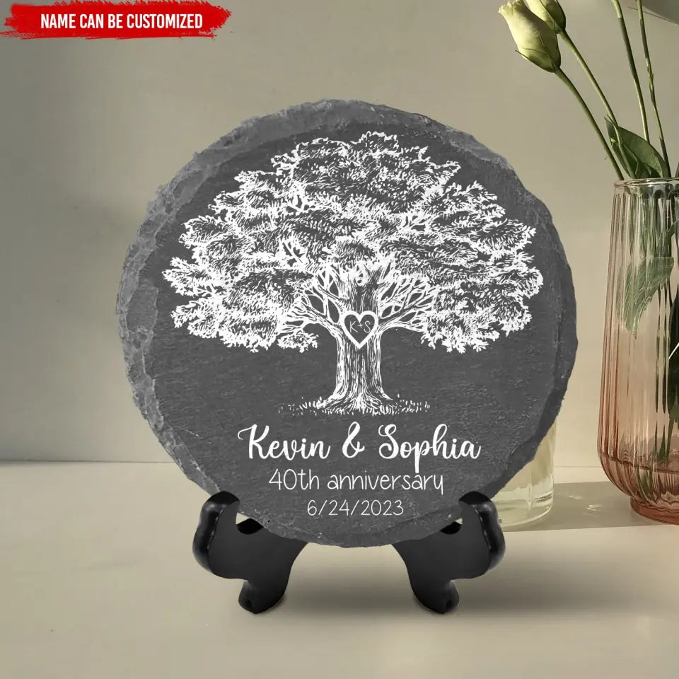 Custom Name Anniversary Gift - Personalized Stone, Anniversary Gift, Gift For Couple - MS71