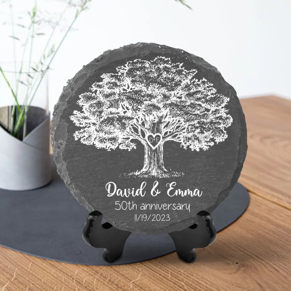 Custom Name Anniversary Gift - Personalized Stone, Anniversary Gift, Gift For Couple - MS71