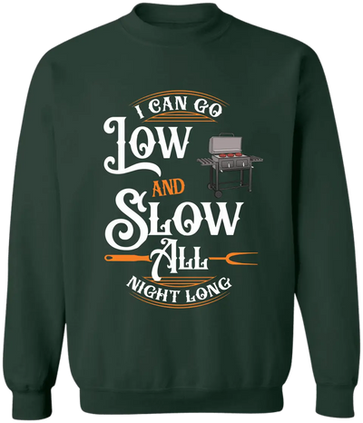 I Can Go Low And Slow All Night Long - Personalized T-Shirt, BBQ Master Grill Smoker Shirt - TS1065