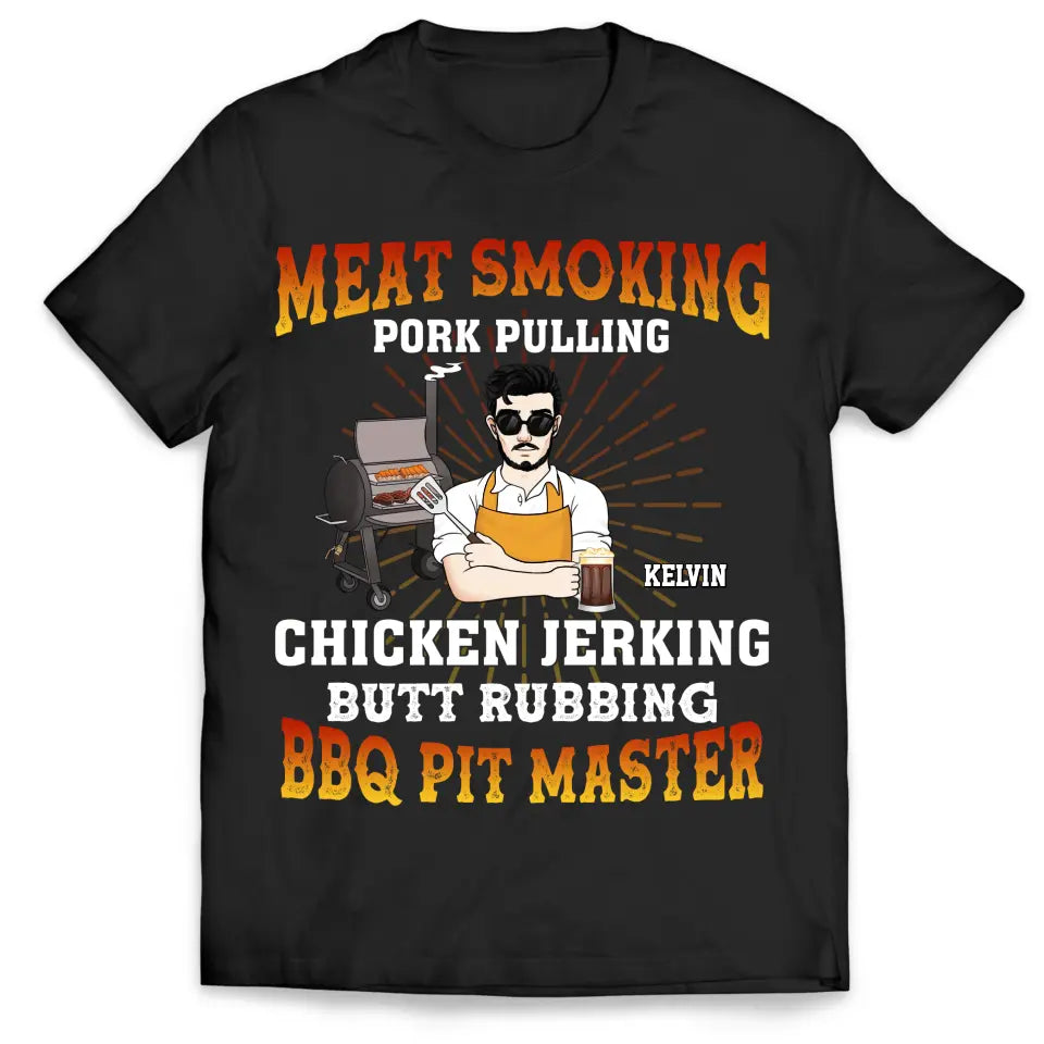 Meat Smoking Pork Pulling - Personalized T-Shirt, Gift For Family - TS1069