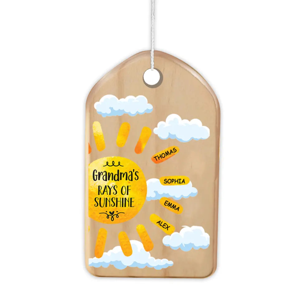 Grandma’s Rays Of Sunshine - Personalized Wind Chimes, Gift For Grandma - WC11