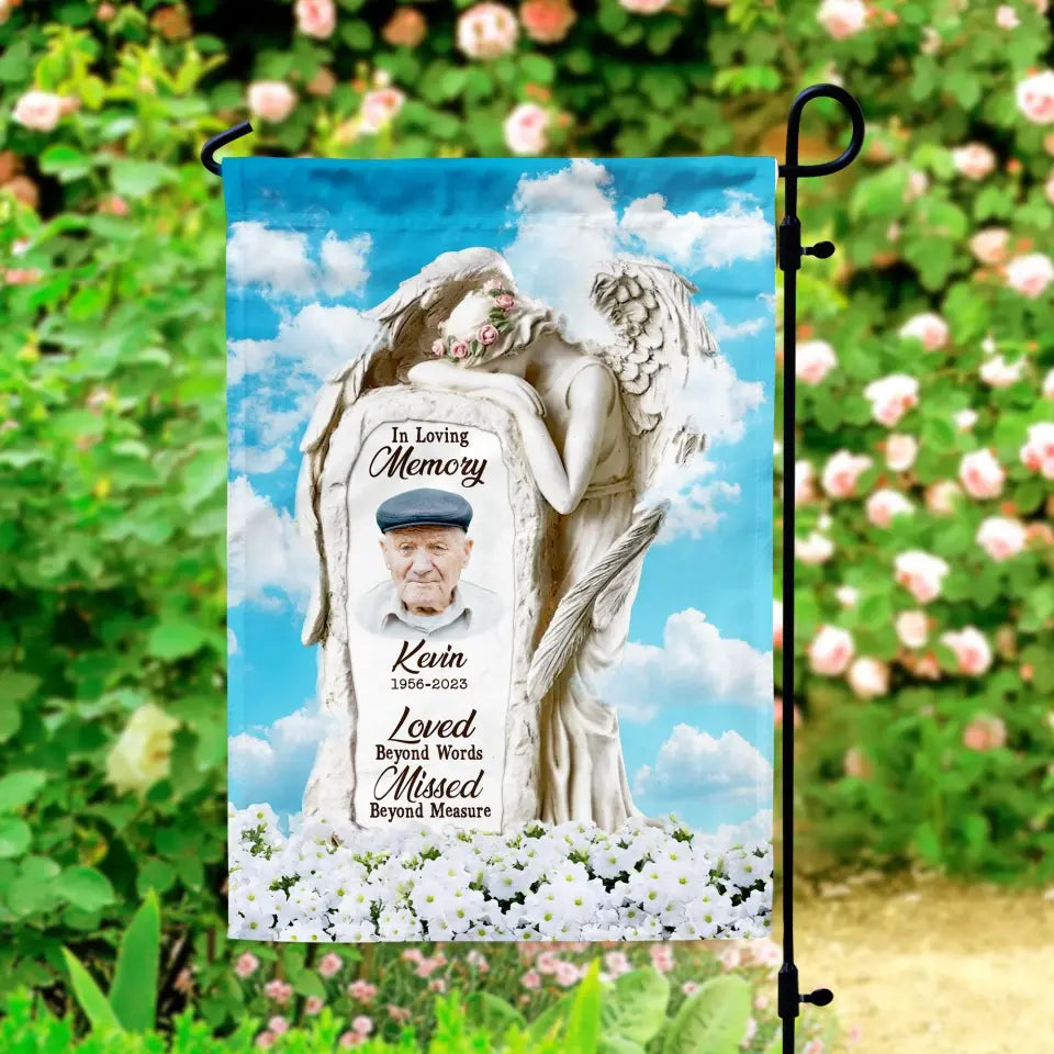 Loved Beyond Words Missed Beyond Measure - Personalized Garden Flag - GF159