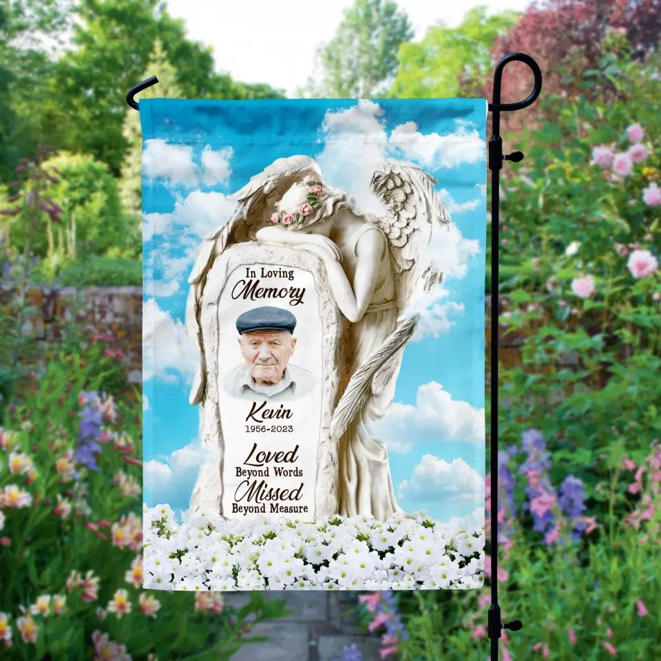 Loved Beyond Words Missed Beyond Measure - Personalized Garden Flag - GF159