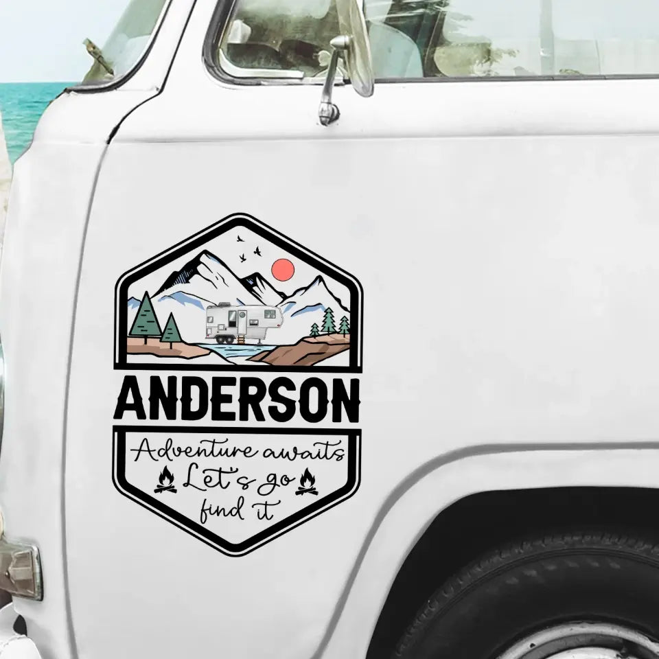 Camping Family Adventure - Personalized Decal, Gift For Camping Lovers - PCD103