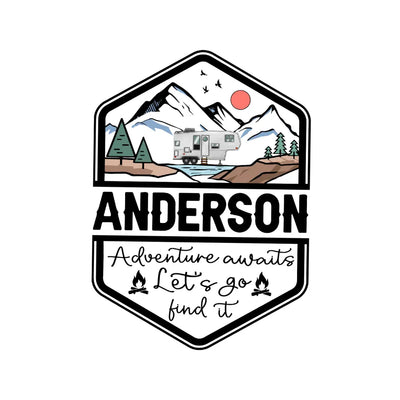 Camping Family Adventure - Personalized Decal, Gift For Camping Lovers - PCD103