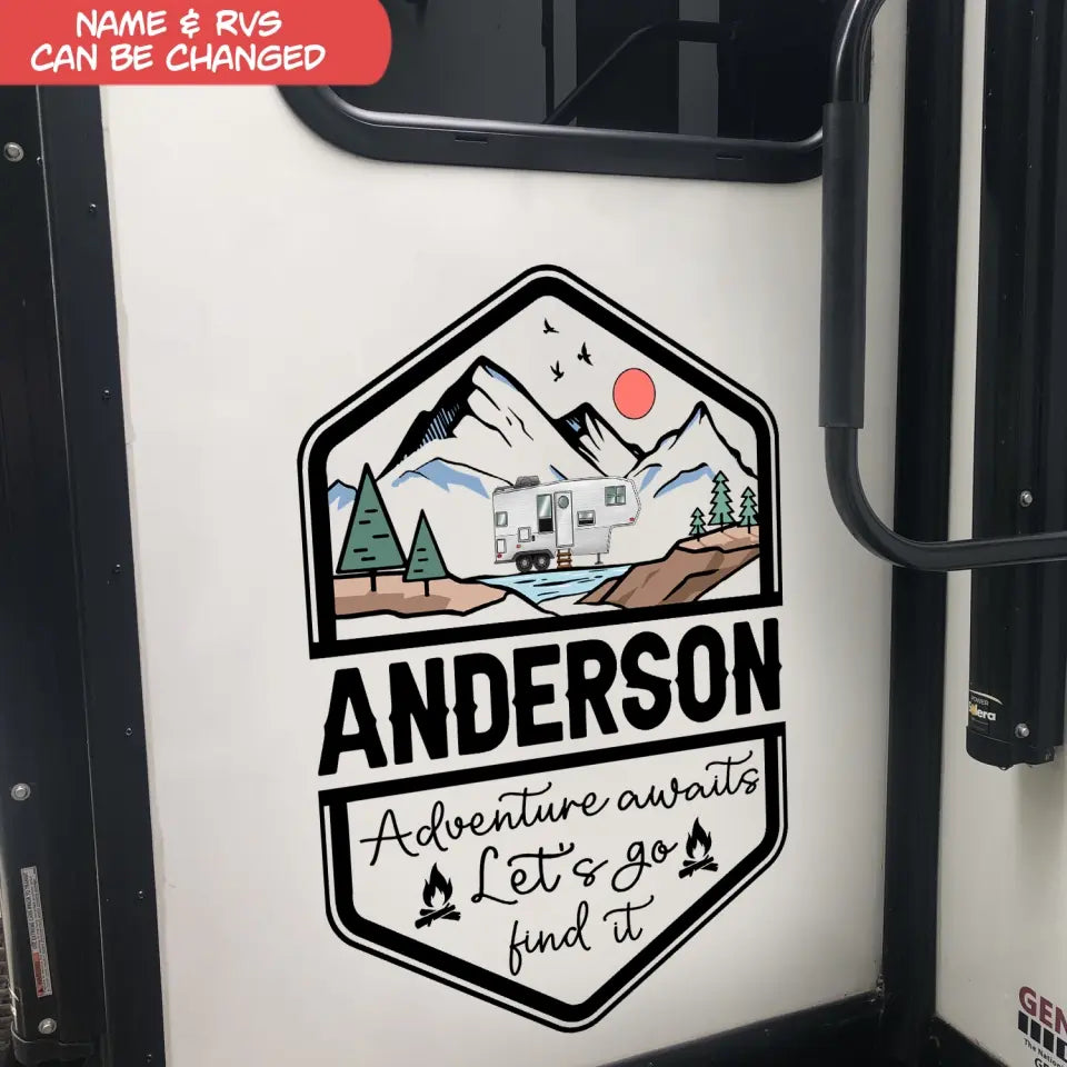 Camping Family Adventure - Personalized Decal, Gift For Camping Lovers - PCD103