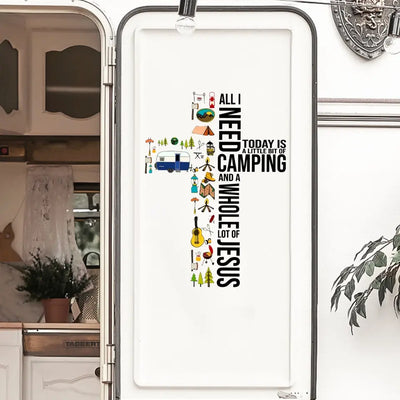 All I Need Today Is A Little Bit Of Camping - Personalized Decal, Camping Gift - PCD104