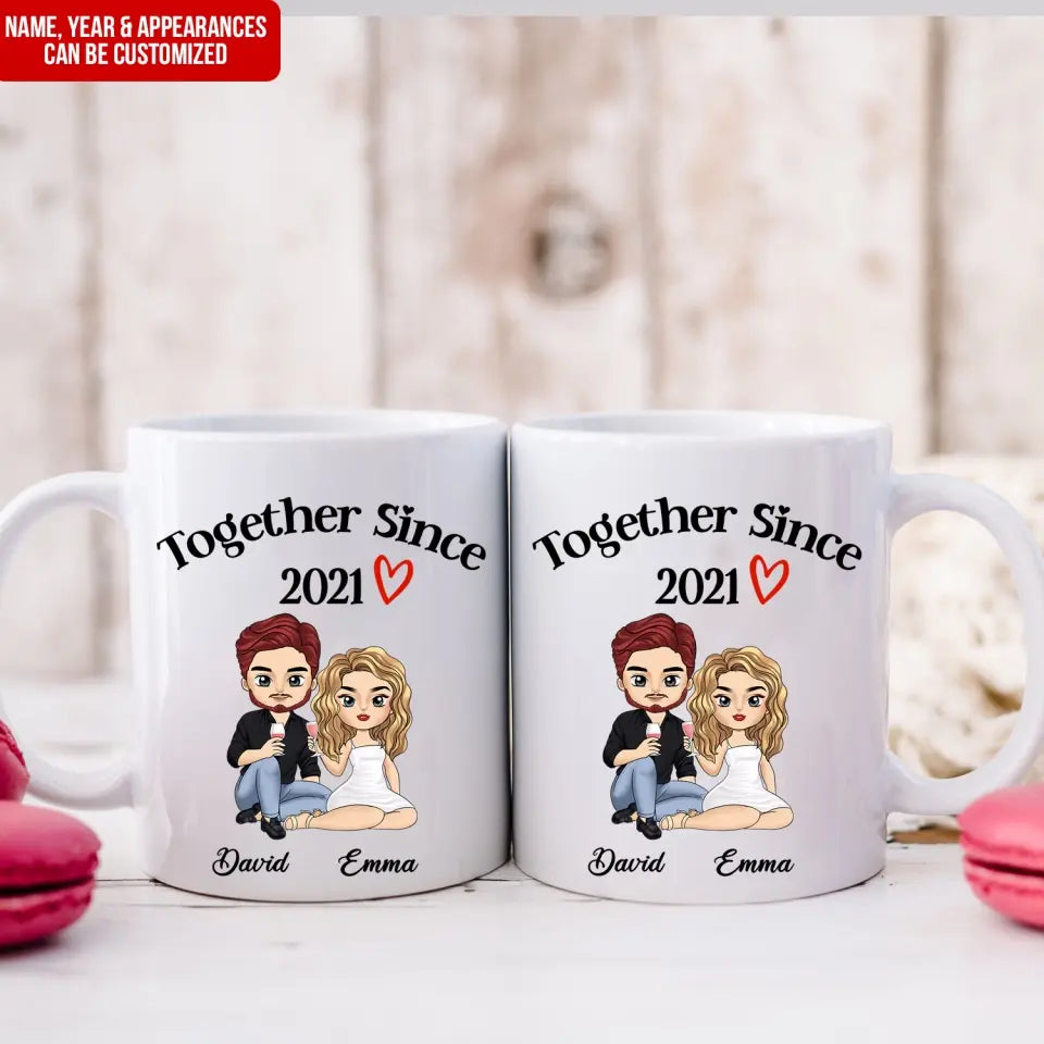 Together Since Couple Valentine - Personalized Mug, Valetine Gift for Couple/Lovers, Annivesary Gift - M82