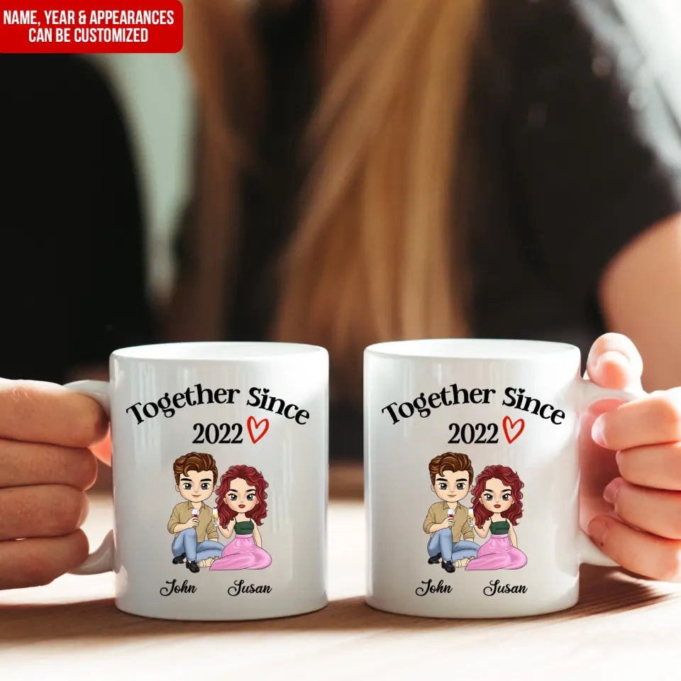 Together Since Couple Valentine - Personalized Mug, Valetine Gift for Couple/Lovers, Annivesary Gift - M82