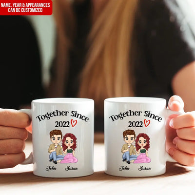Together Since Couple Valentine - Personalized Mug, Valetine Gift for Couple/Lovers, Annivesary Gift - M82