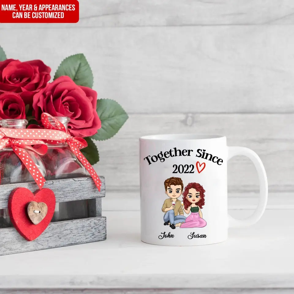 Together Since Couple Valentine - Personalized Mug, Valetine Gift for Couple/Lovers, Annivesary Gift - M82