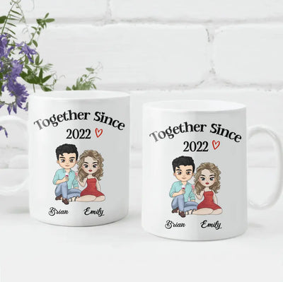 Together Since Couple Valentine - Personalized Mug, Valetine Gift for Couple/Lovers, Annivesary Gift - M82