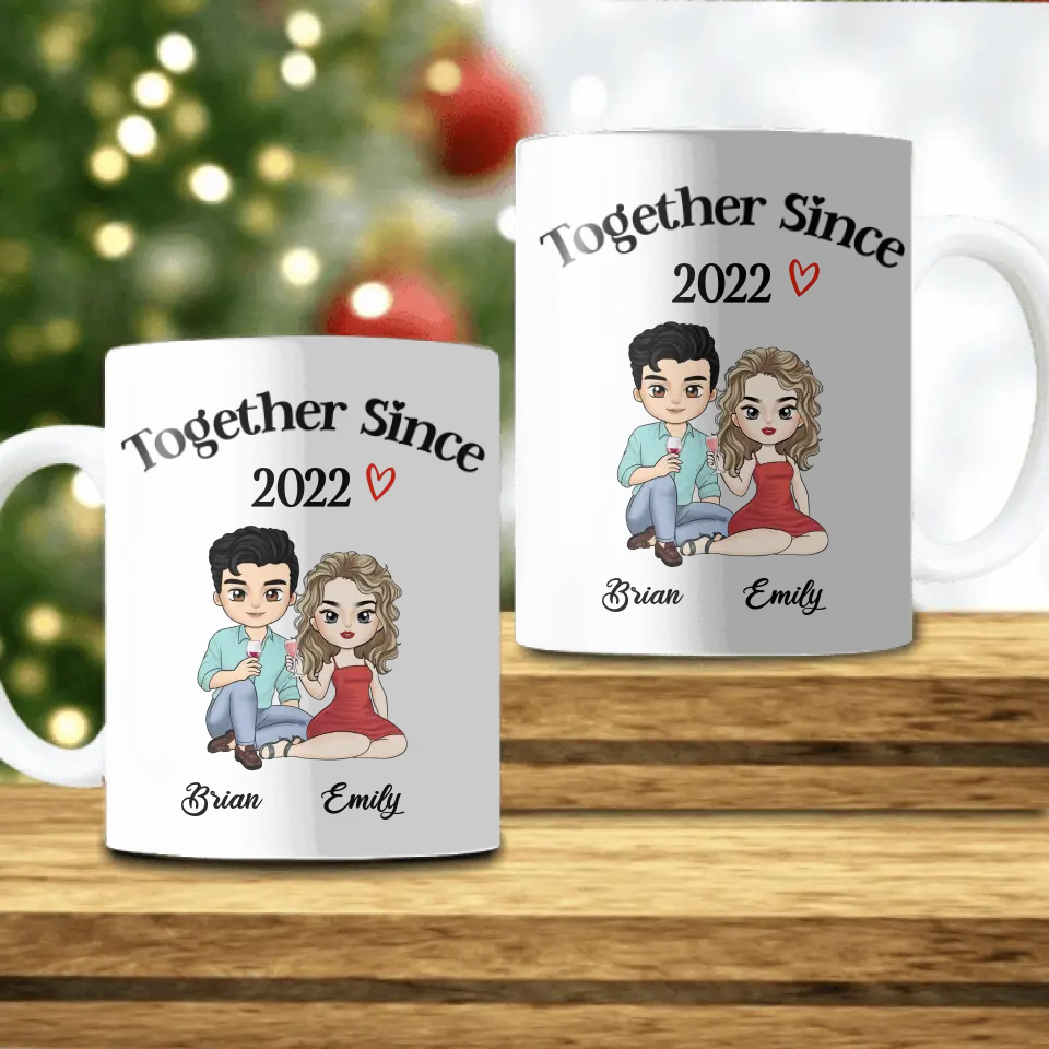 Together Since Couple Valentine - Personalized Mug, Valetine Gift for Couple/Lovers, Annivesary Gift - M82