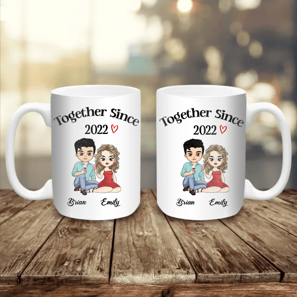 Together Since Couple Valentine - Personalized Mug, Valetine Gift for Couple/Lovers, Annivesary Gift - M82