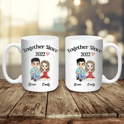 Together Since Couple Valentine - Personalized Mug, Valetine Gift for Couple/Lovers, Annivesary Gift - M82