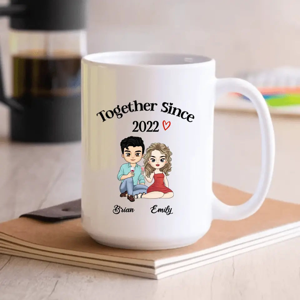 Together Since Couple Valentine - Personalized Mug, Valetine Gift for Couple/Lovers, Annivesary Gift - M82