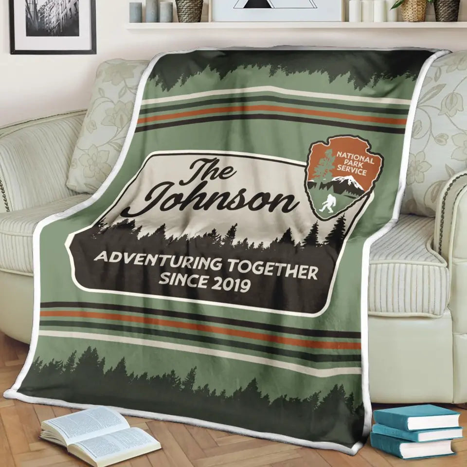 National Parks Anniversary - Personalized Blanket, Gift For Camping Lovers - BL49