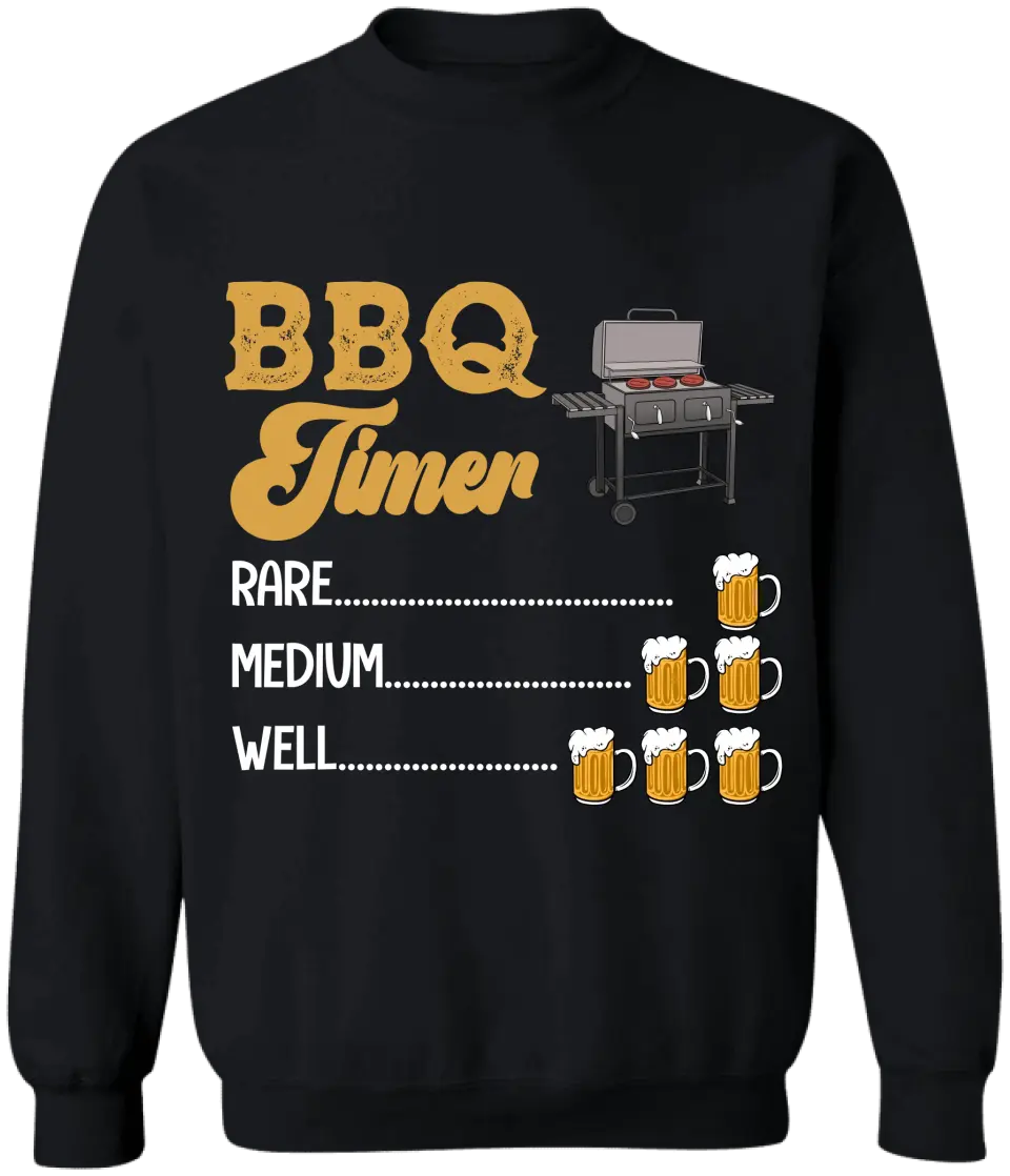 BBQ Timer - Personalized T-Shirt, Gift For Family, Grill And Chillin Gift - TS1092
