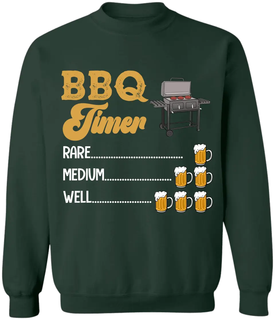 BBQ Timer - Personalized T-Shirt, Gift For Family, Grill And Chillin Gift - TS1092
