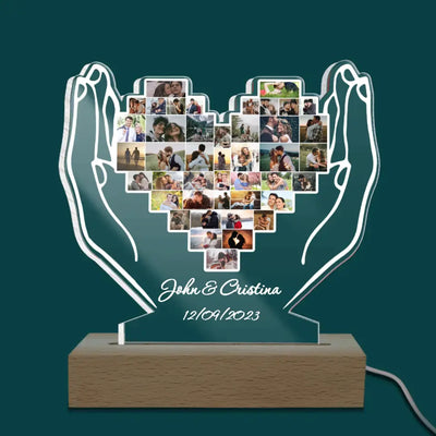 Couple Custom Photo Gift - Personalized Acrylic Lamp, Gift For Couple/Lovers, Husband And Wife, Valentine Gift for Him/Her  - L97