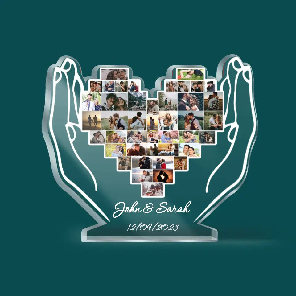 Couple Custom Photo Gift - Personalized Acrylic Lamp, Gift For Couple/Lovers, Husband And Wife, Valentine Gift for Him/Her  - L97