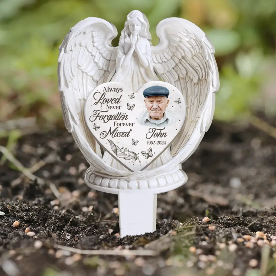 Always Loved Never Forgotten Forever Missed - Personalized Plaque Stake - PS79