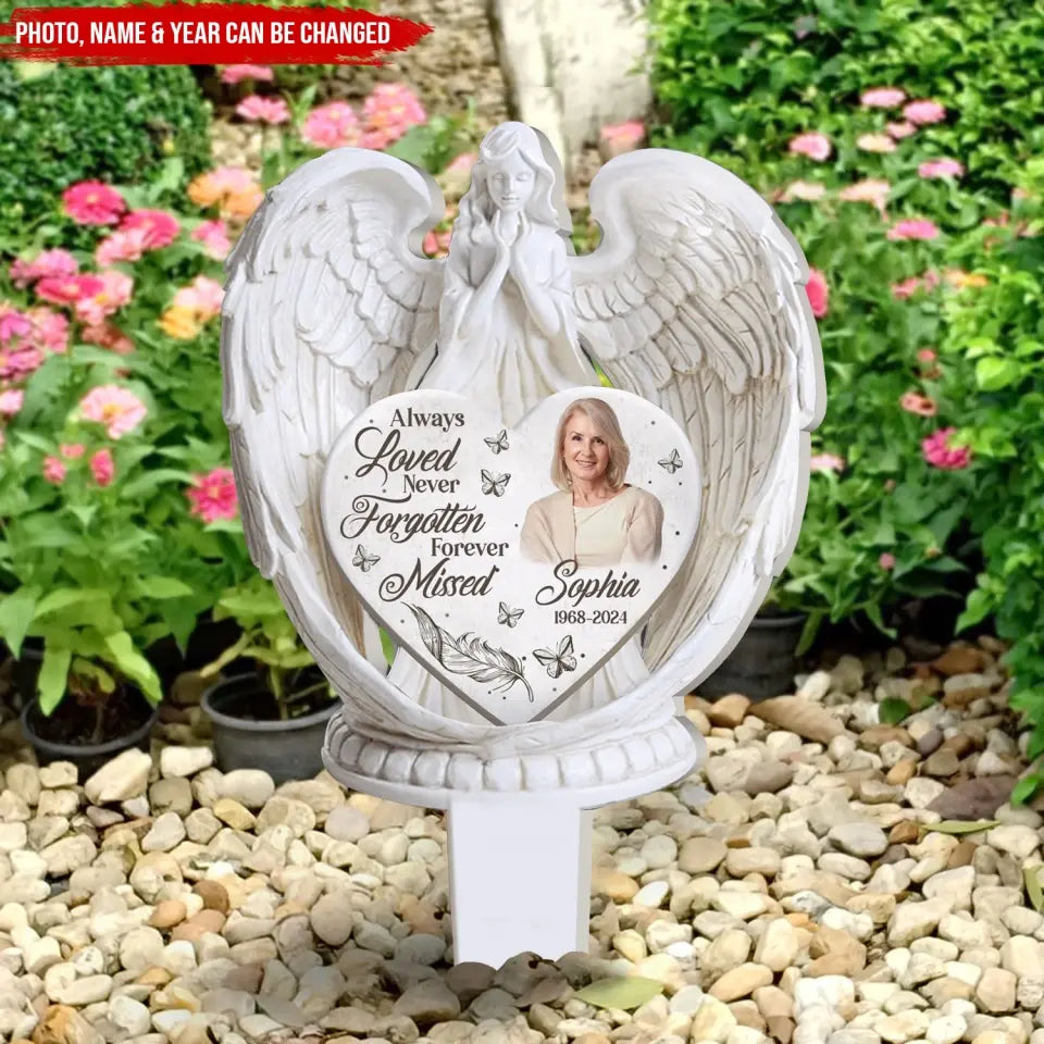 Always Loved Never Forgotten Forever Missed - Personalized Plaque Stake - PS79