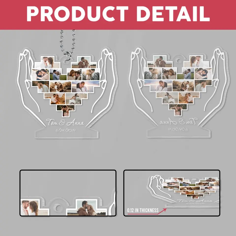 Couple Custom Photo Gift - Personalized Acrylic Lamp, Gift For Couple/Lovers, Husband And Wife, Valentine Gift for Him/Her  - L97