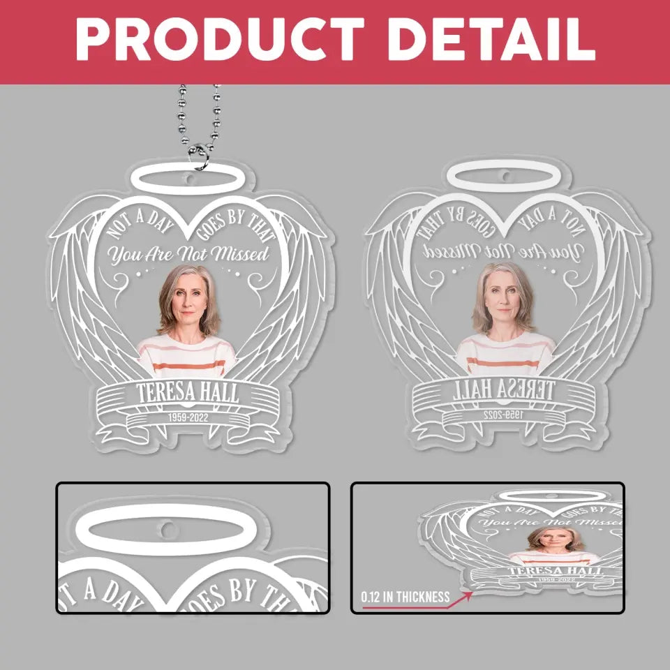 Not A Day Goes By That You Are Not Missed - Personalized Memorial Garden Solar Light