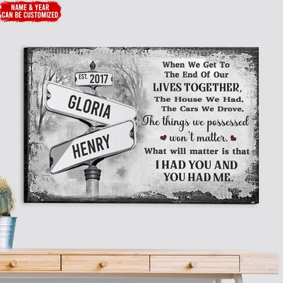 The Day I Met You I Have Found The One Whom My Soul Loves You Complete Me - Personalized Canvas