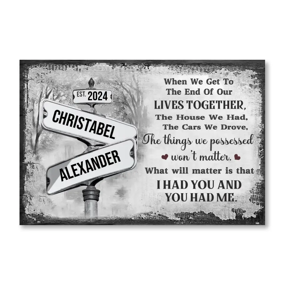 The Day I Met You I Have Found The One Whom My Soul Loves You Complete Me - Personalized Canvas