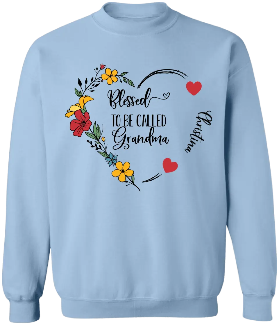 Blessed To Be Called Grandma - Personalized T-Shirt, T-Shirt Gift For Grandma, Nana - TS1099