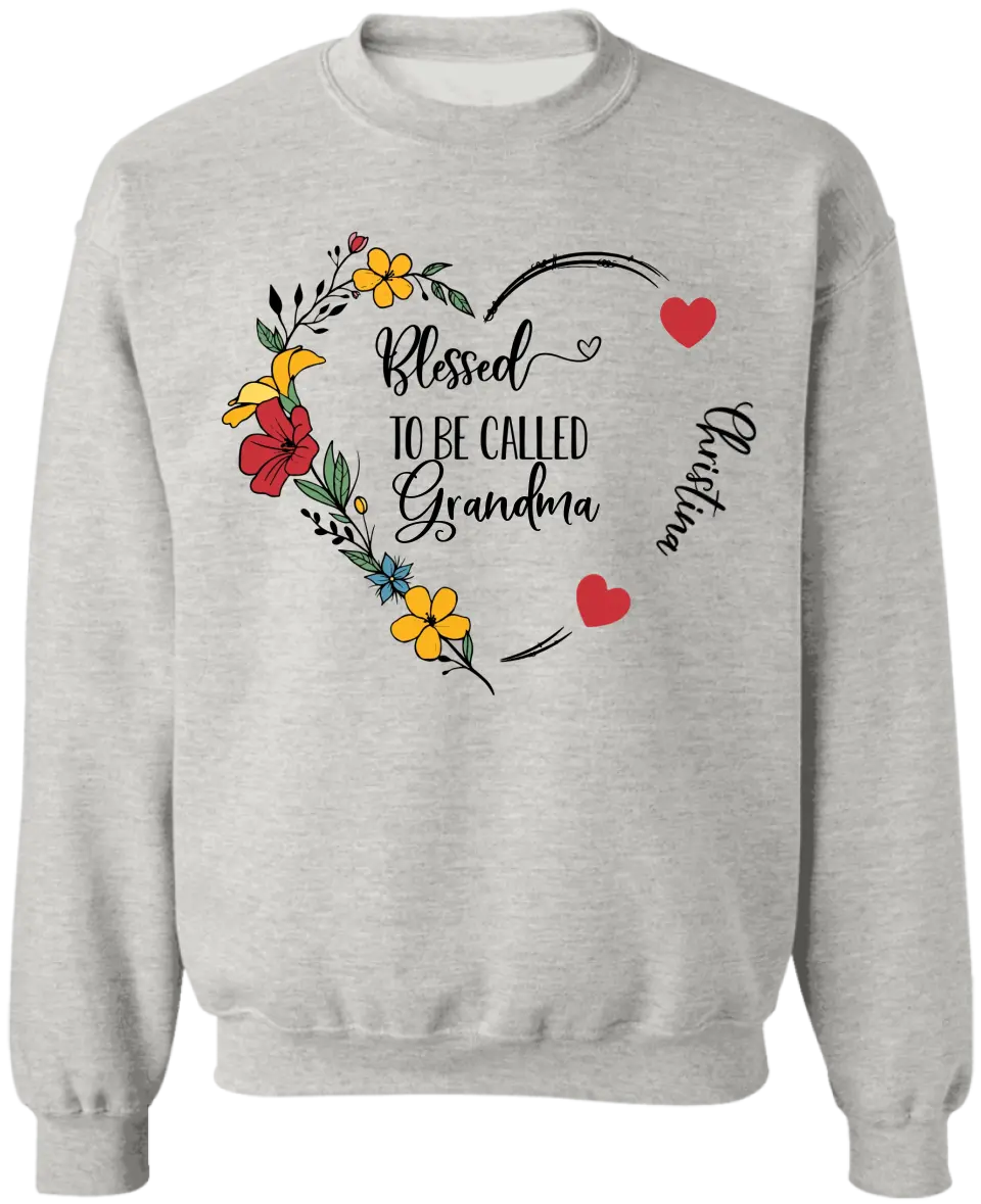 Blessed To Be Called Grandma - Personalized T-Shirt, T-Shirt Gift For Grandma, Nana - TS1099