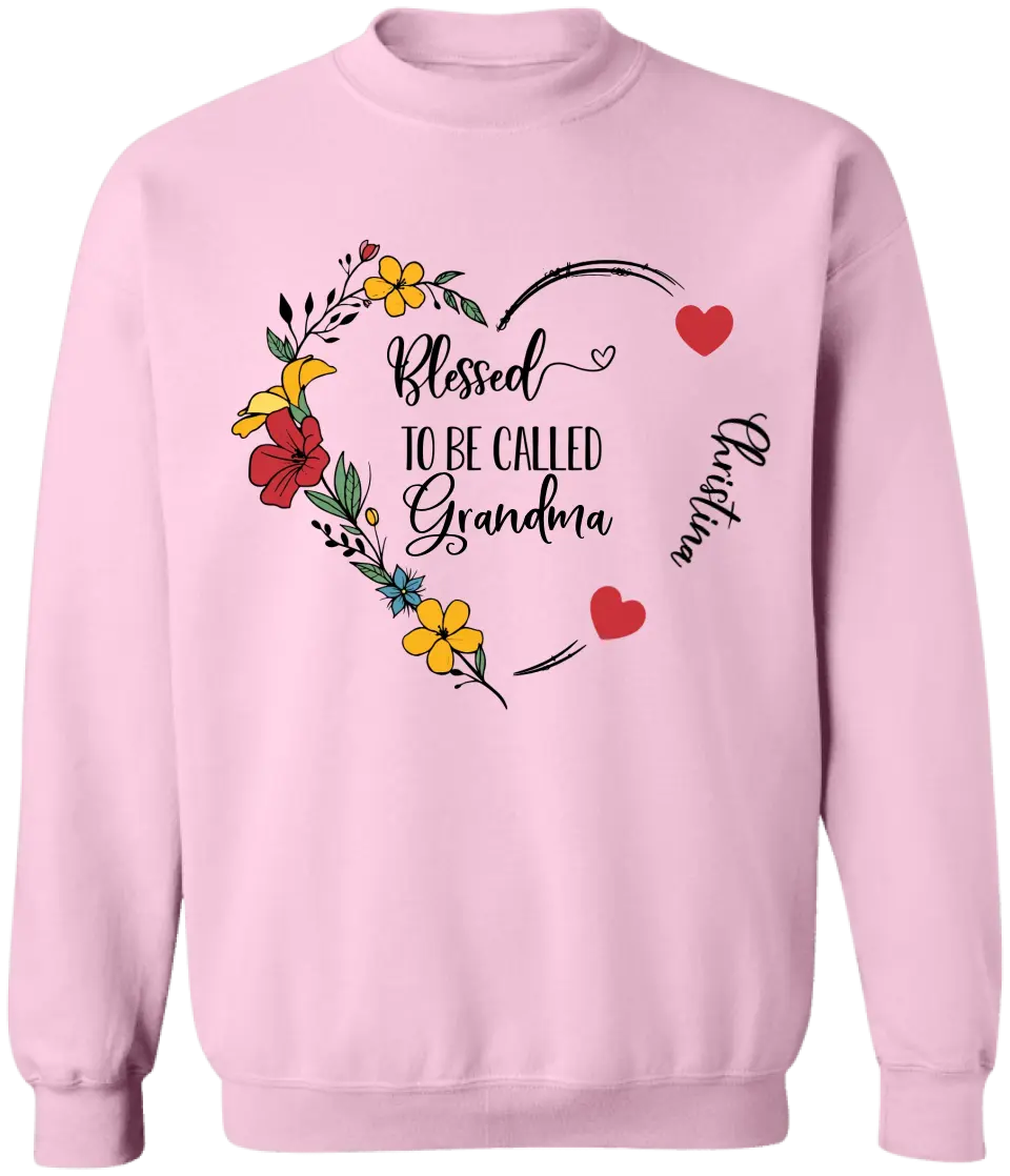 Blessed To Be Called Grandma - Personalized T-Shirt, T-Shirt Gift For Grandma, Nana - TS1099