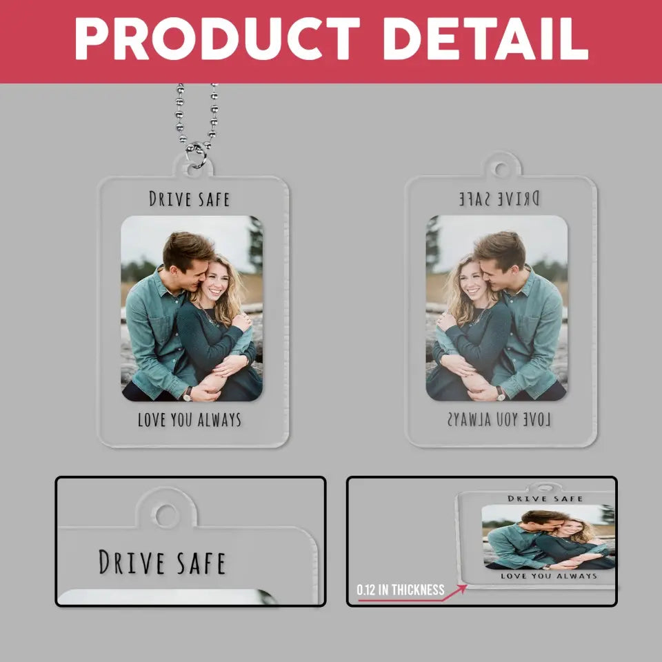 Family Message - Personalized Acrylic Car Hanger, Gift For Family - ACH07