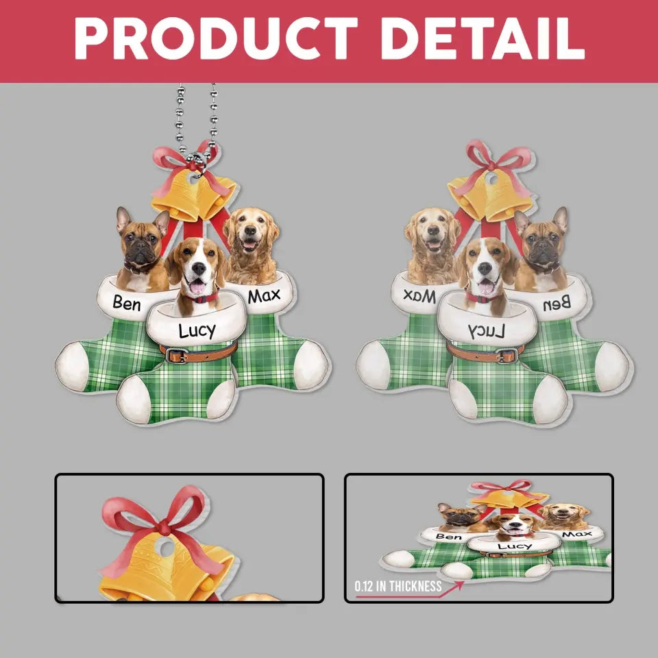 Custom Stocking Photo - Personalized Acrylic Car Hanger, Gift For Pet Lover - ACH11