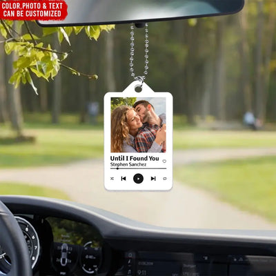 Photo Song, Favorite Song - Personalized Acrylic Car Hanger, Gift For Couple - ACH13