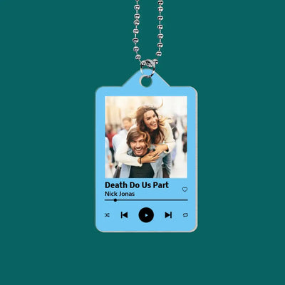 Photo Song, Favorite Song - Personalized Acrylic Car Hanger, Gift For Couple - ACH13