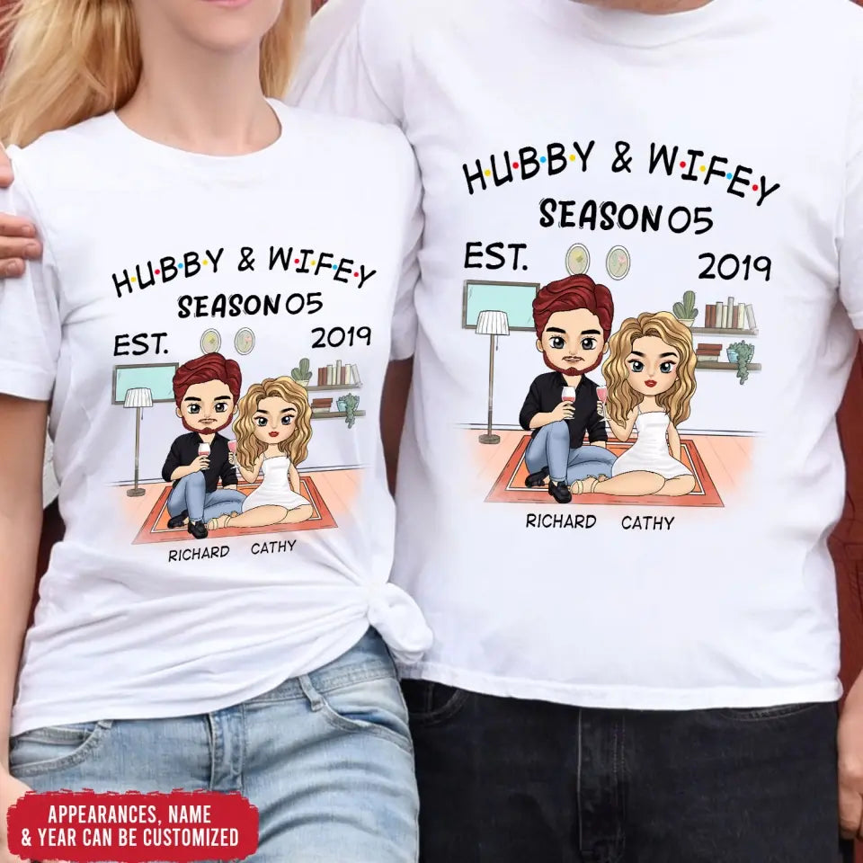 Hubby And Wifey Seasons - Personalized T-Shirt, T-Shirt Gift For Couple - TS2001