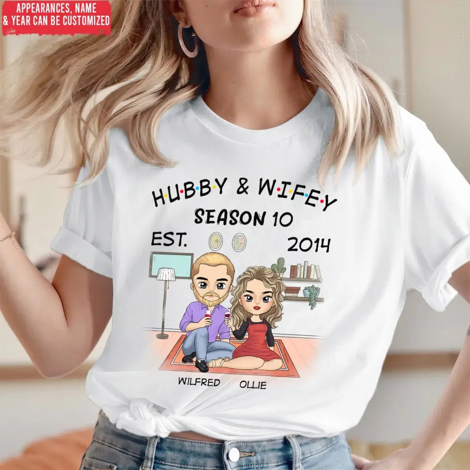 Hubby And Wifey Seasons - Personalized T-Shirt, T-Shirt Gift For Couple - TS2001