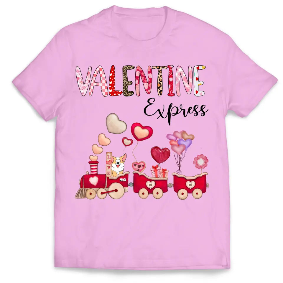 Valentine Express - Personalized T-Shirt, T-Shirt Gift For Dog Lover - TS1100