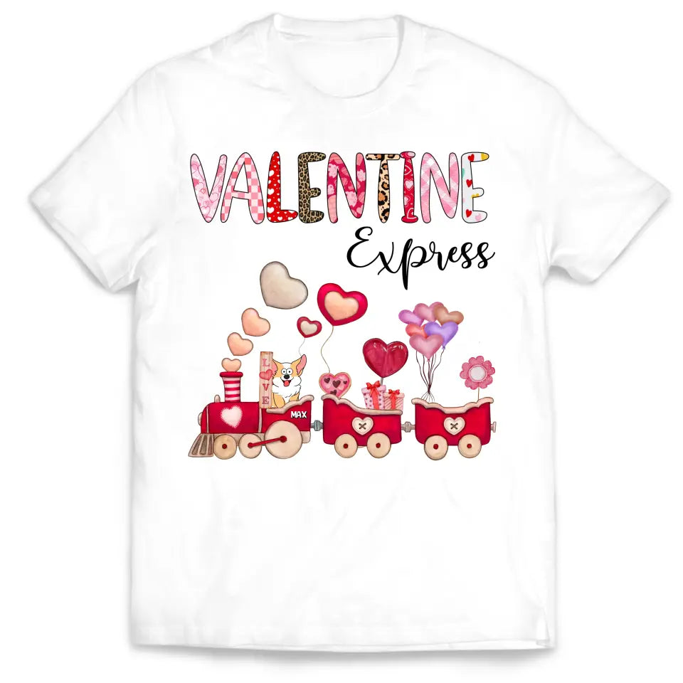 Valentine Express - Personalized T-Shirt, T-Shirt Gift For Dog Lover - TS1100