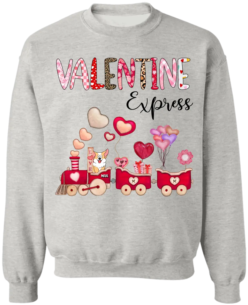 Valentine Express - Personalized T-Shirt, T-Shirt Gift For Dog Lover - TS1100