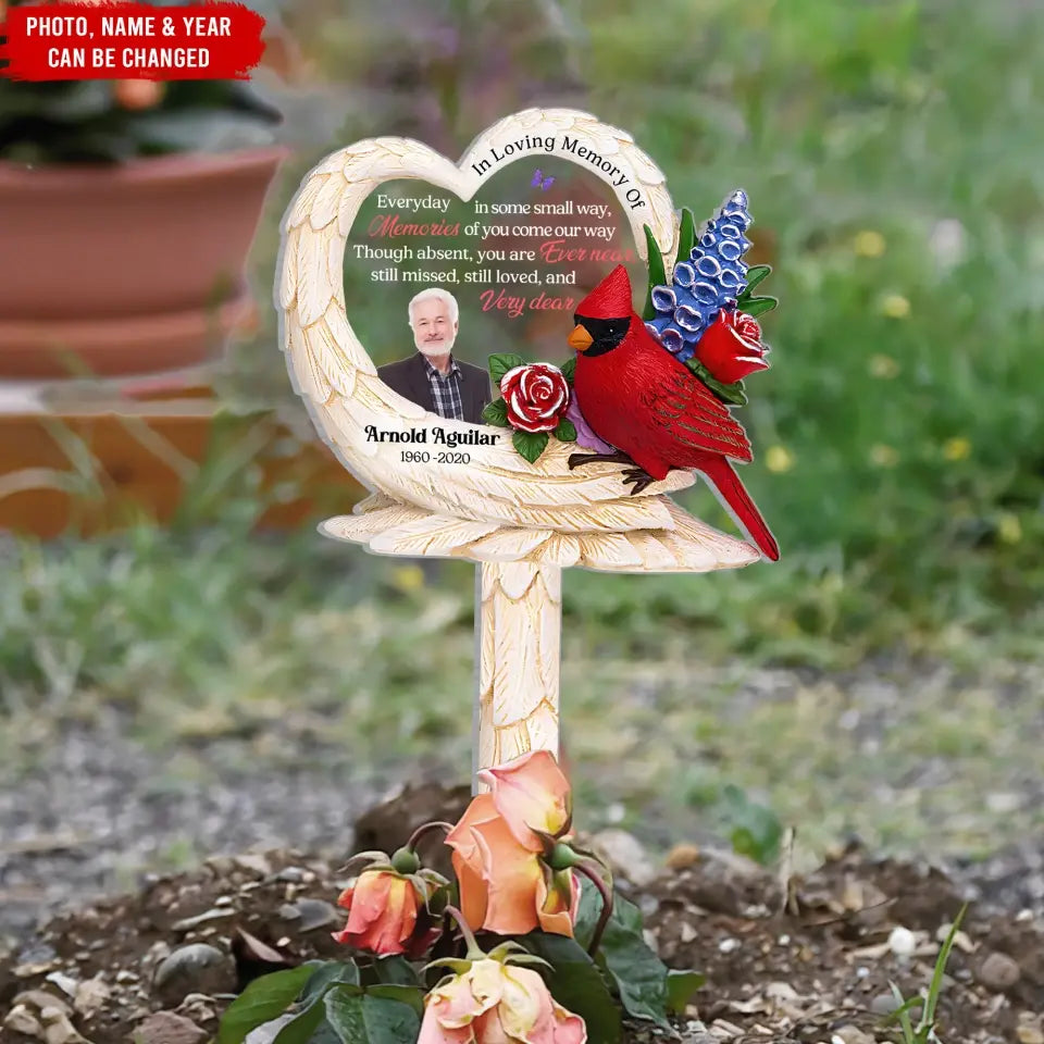 Everyday In Some Small Way Memories Of You Come Our Way - Personalized Plaque Stake, Loss Of Loved One, Loss Of Mom, Loss Of Dad - PS82