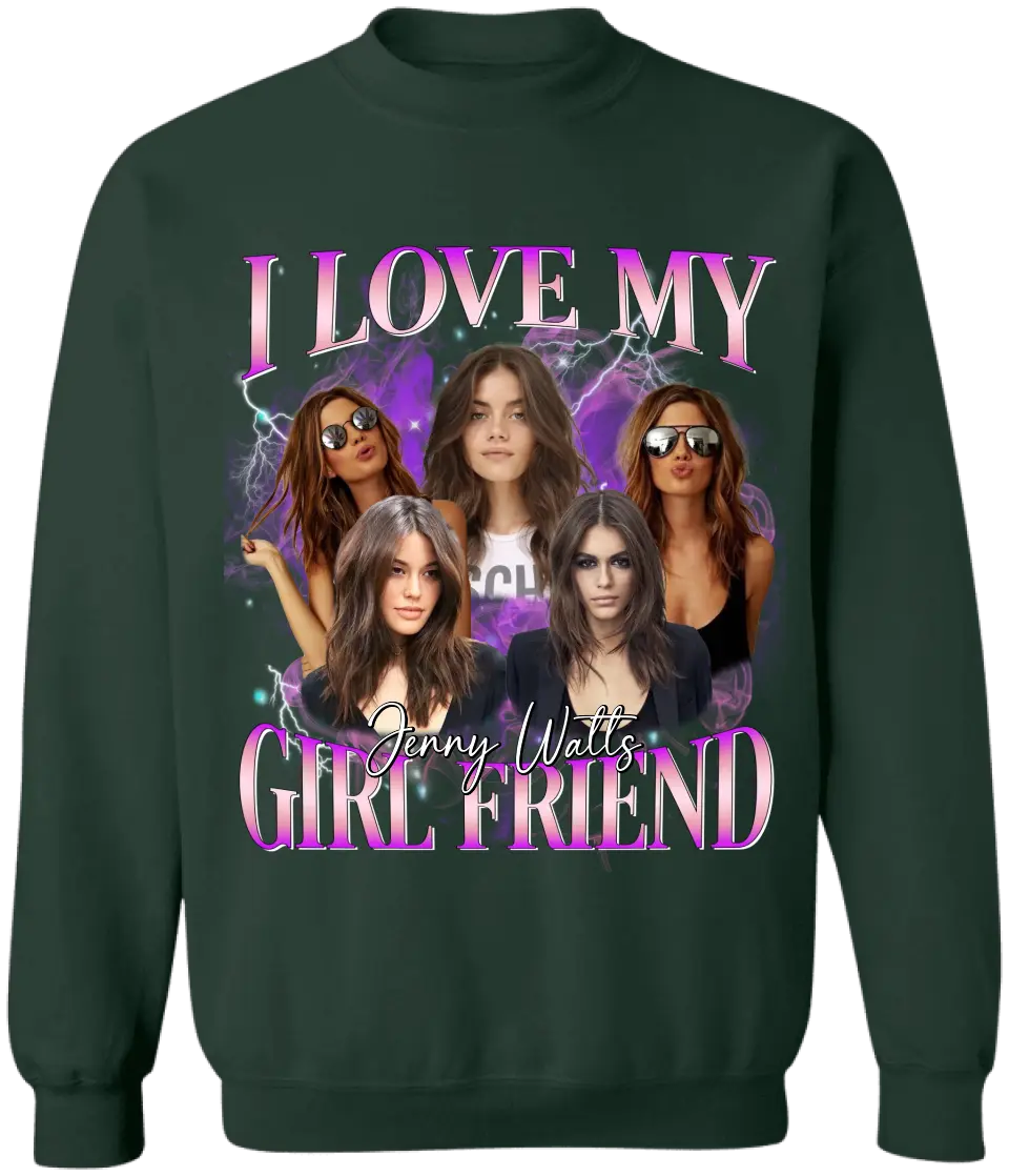 I Love My Boy Friend/ Girl Friend - Personalized T-Shirt, T-Shirt Gift For Boy Friend, Girl Friend - TS1103