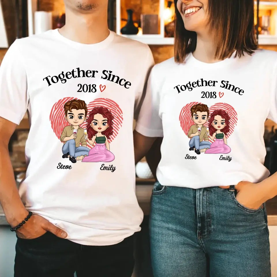 We Have Been Together Since - Personalized T-Shirt, Valetine Gift for Couple/Lovers, Annivesary Gift - TS1104