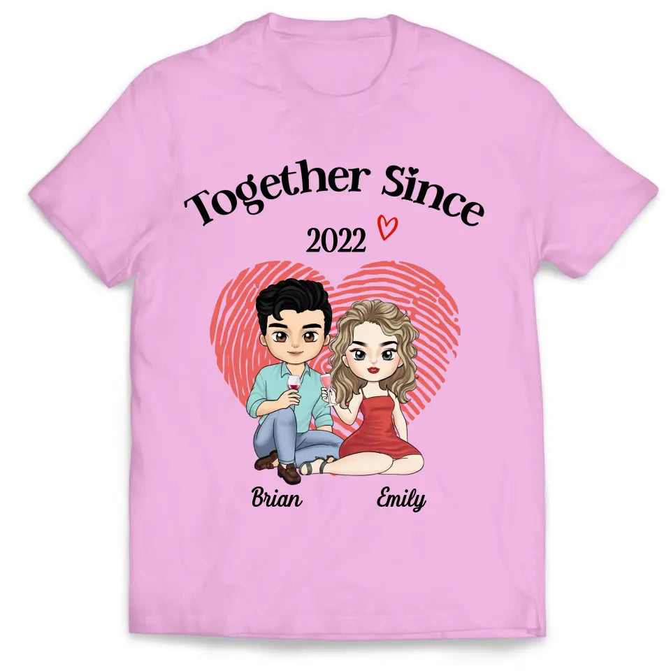 We Have Been Together Since - Personalized T-Shirt, Valetine Gift for Couple/Lovers, Annivesary Gift - TS1104